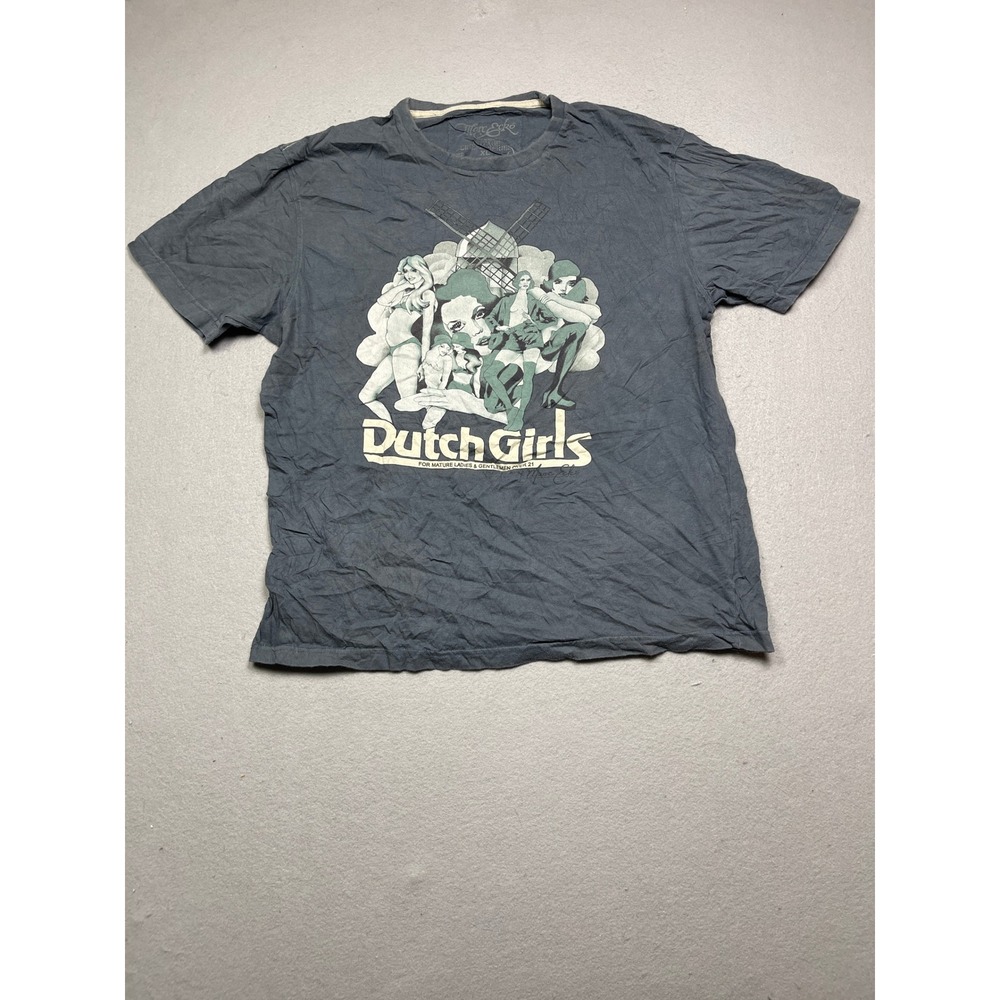 Marc Ecko T Shirt 100% Cotton Gray Dutch Girls Graphic XL Mens